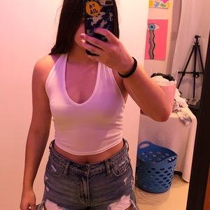 white halter tank